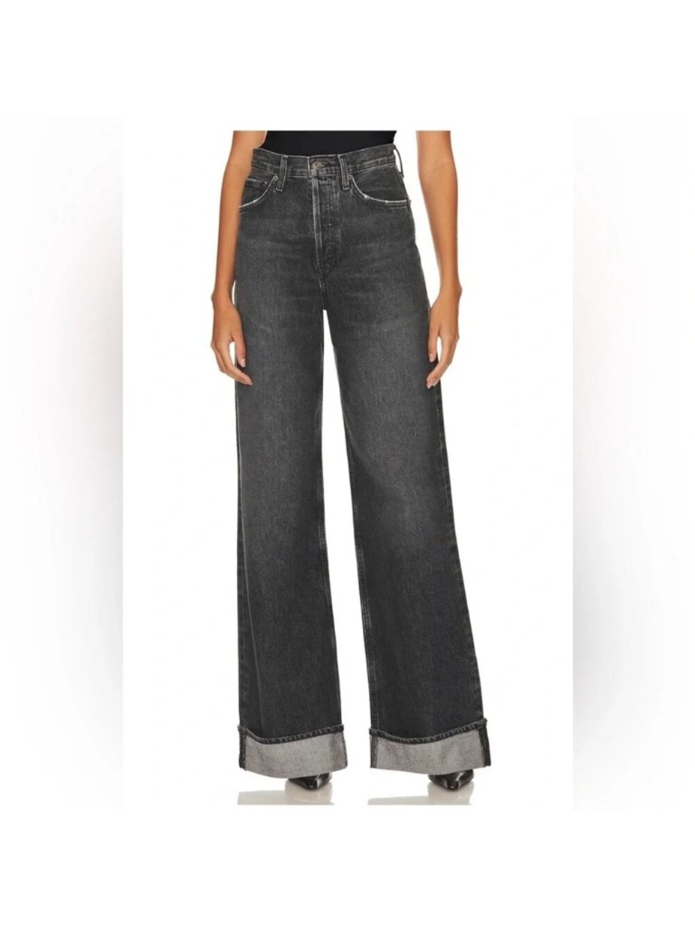 NEW AGOLDE Dame High Rise Wide Leg Jeans Size 25 - Picture 2 of 11